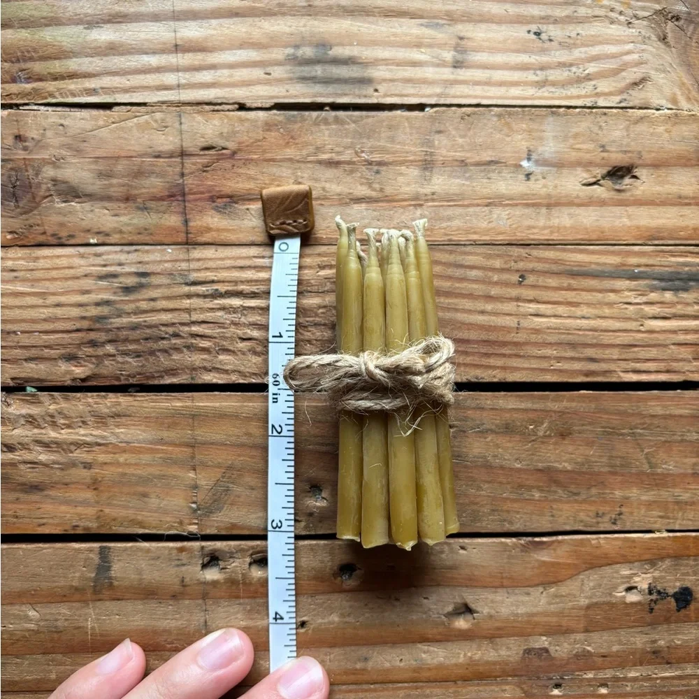 Homemade All-Natural Toxic Free 100% Beeswax Birthday Candle Set